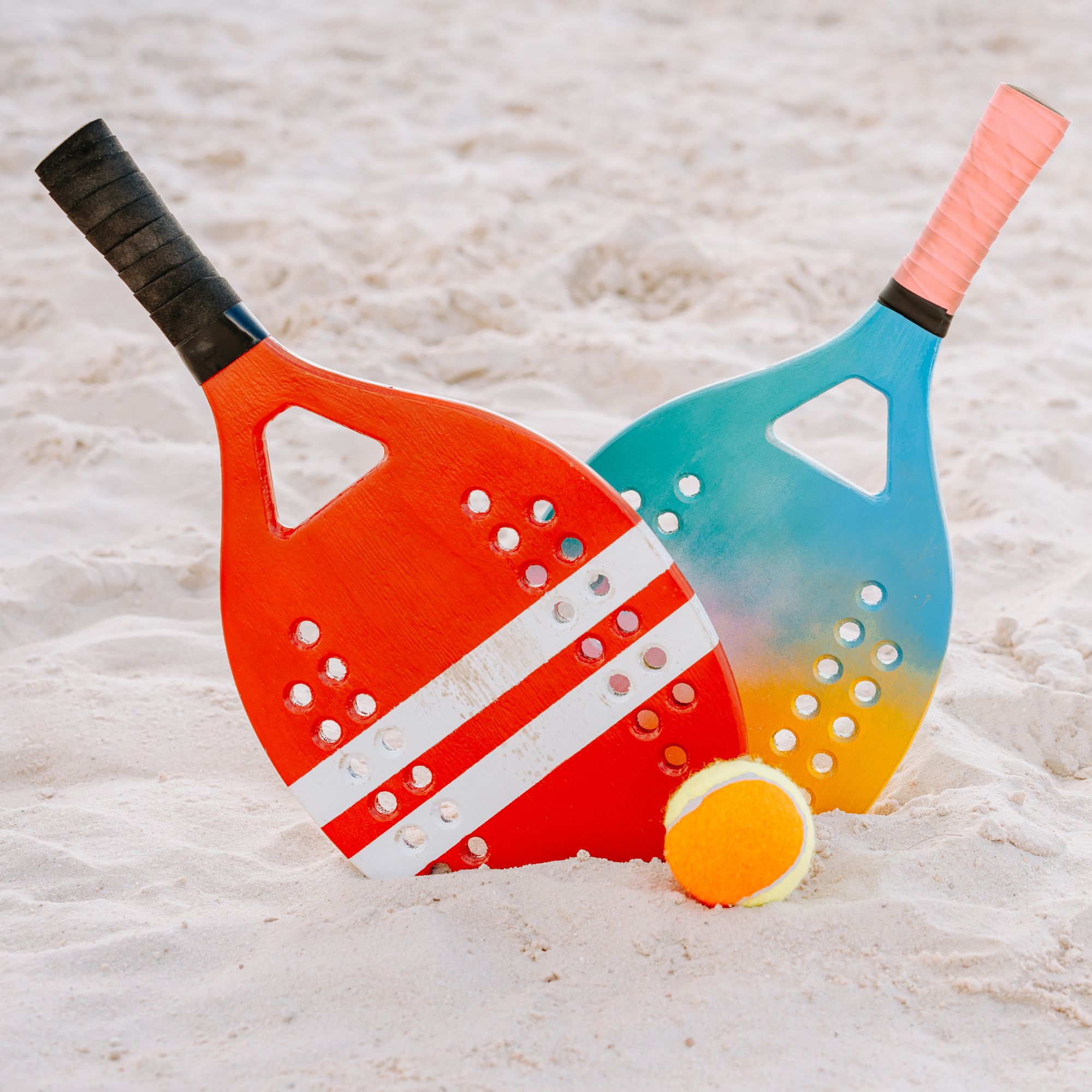 Beach Tennis Rackets in the sand